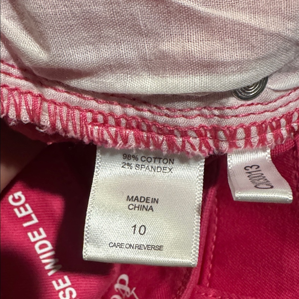 New York & Company Ultra High Rise Wide Leg Jeans in Pink (TALL) - Picture 4 of 8